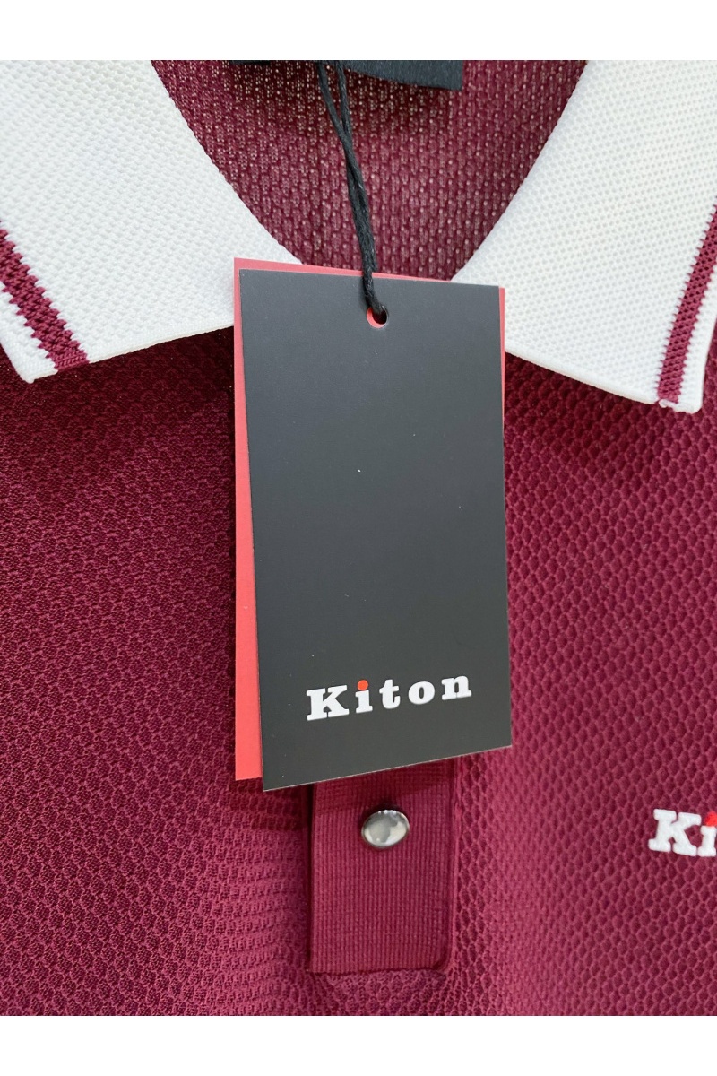 Kiton Мужское красное поло premium