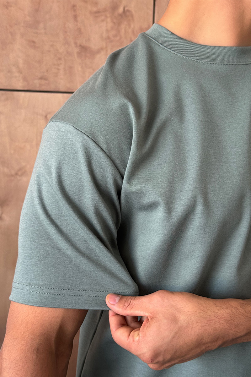 Y-3 Yohji Yamamoto Мужская зелёная футболка 