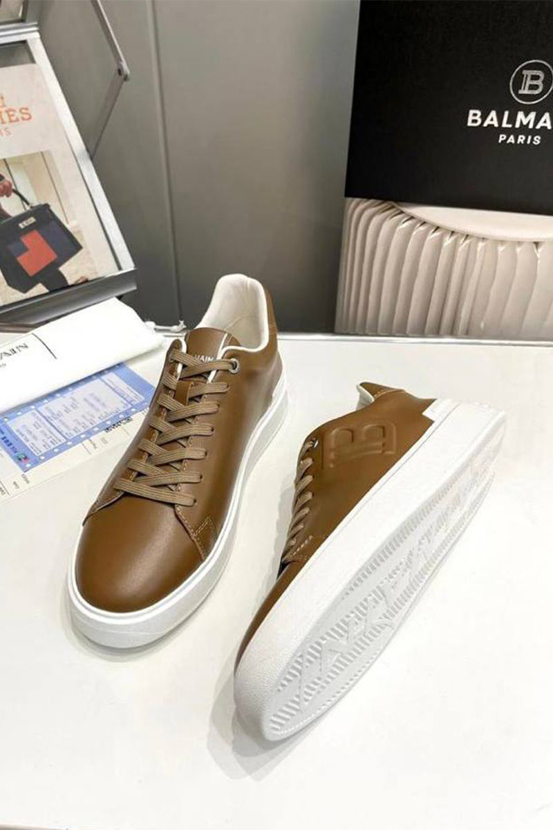 Balmain Мужские кожаные кроссовки B-Court