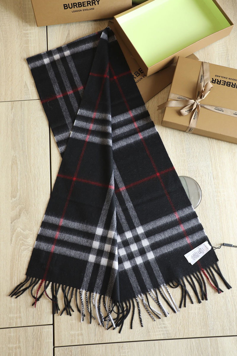 Burberry Шарф Check premium 168x30 см - Black