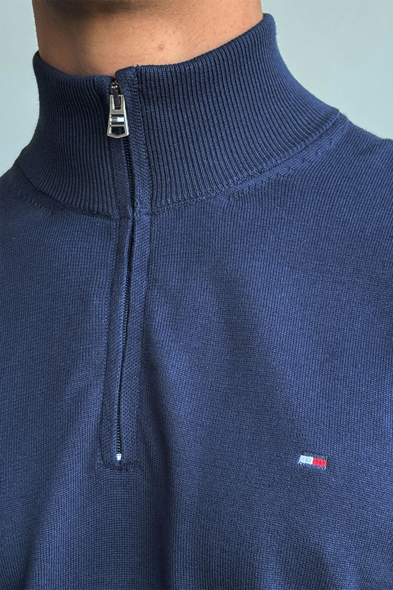 Tommy Hilfiger Кофта тёмно-синего цвета quarter-zip