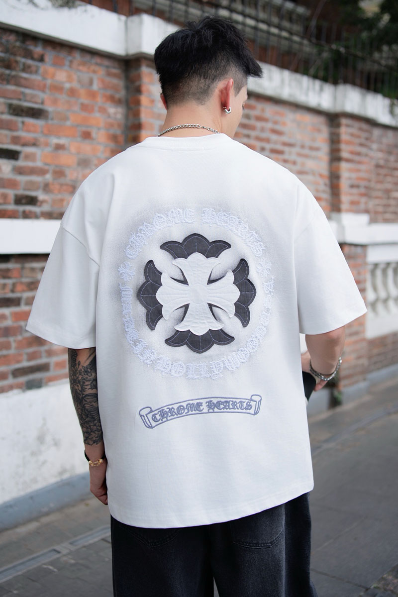Chrome Hearts Белая оверсайз футболка Premium