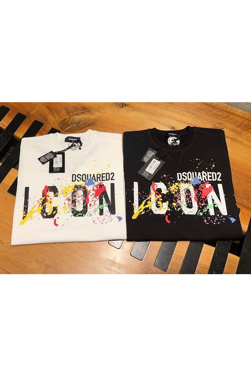 Dsquared2 Мужской белый свитшот "ICON" logo-print