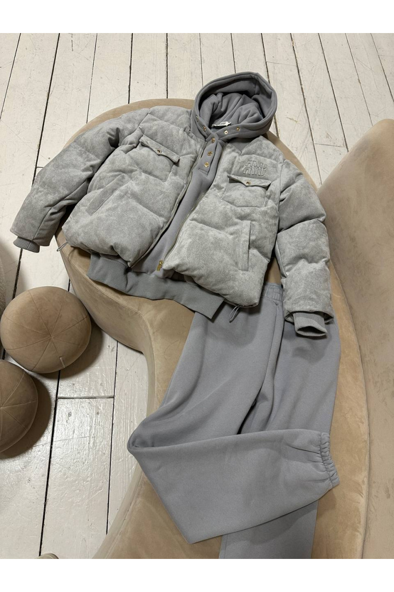 MIU MIU Женский серый костюм тройка 