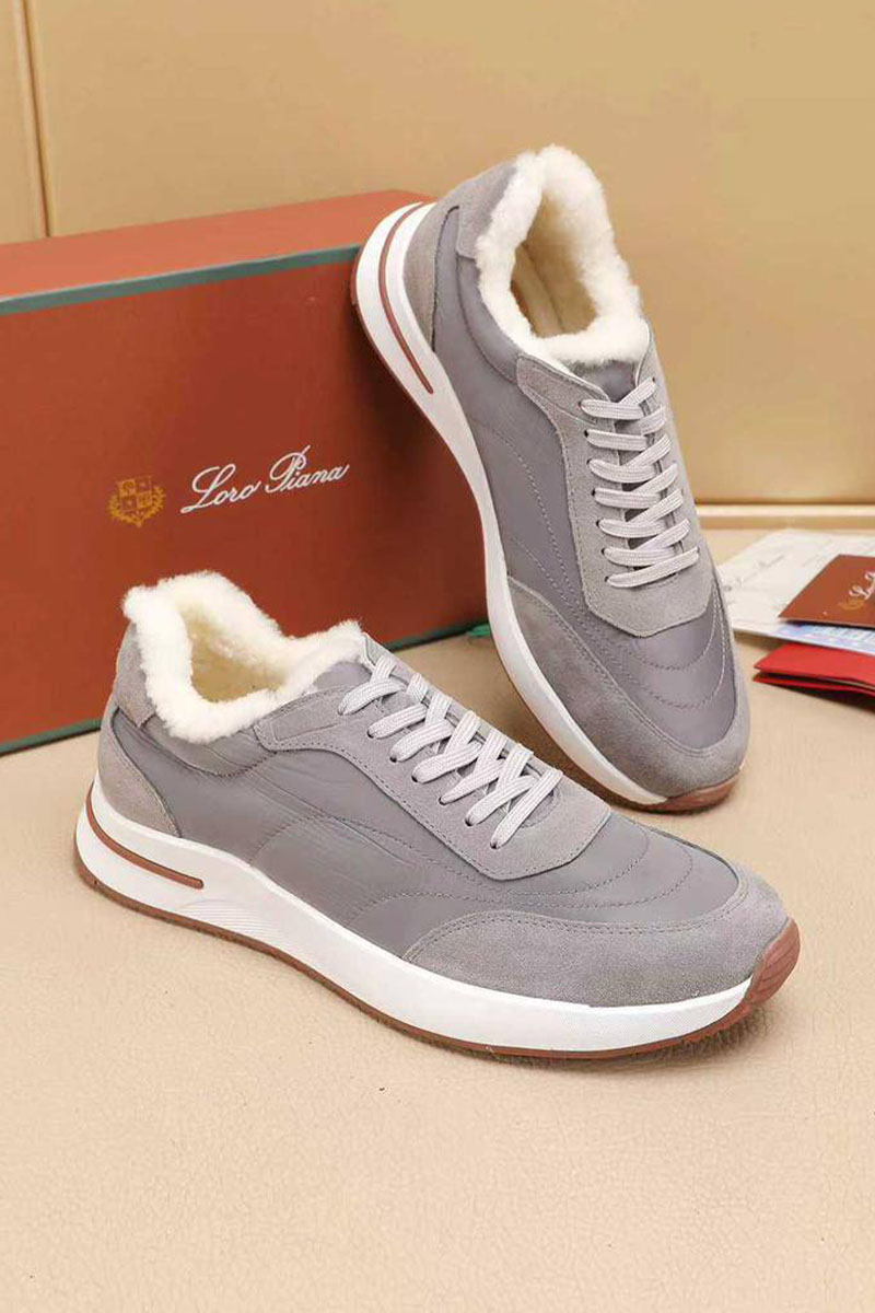 Loro Piana Кроссовки с мехом Week End Walk Evo 