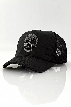 Бейсболка чёрного цвета metallic-skull