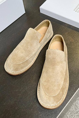 Замшевые женские лоферы Maison Margiela Premium - Beige