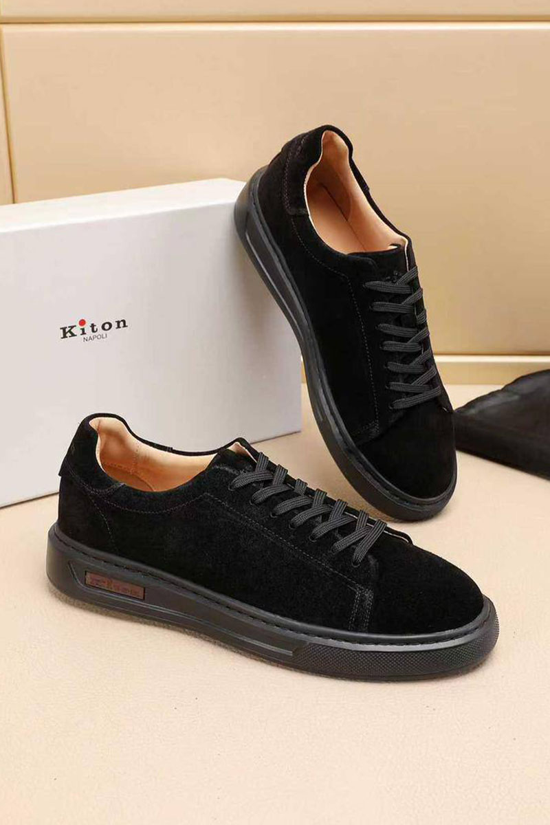 Kiton Мужские замшевые кроссовки 