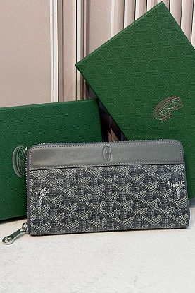 Кожаное портмоне Goyard Matignon GM premium 20x11x2.3 см
