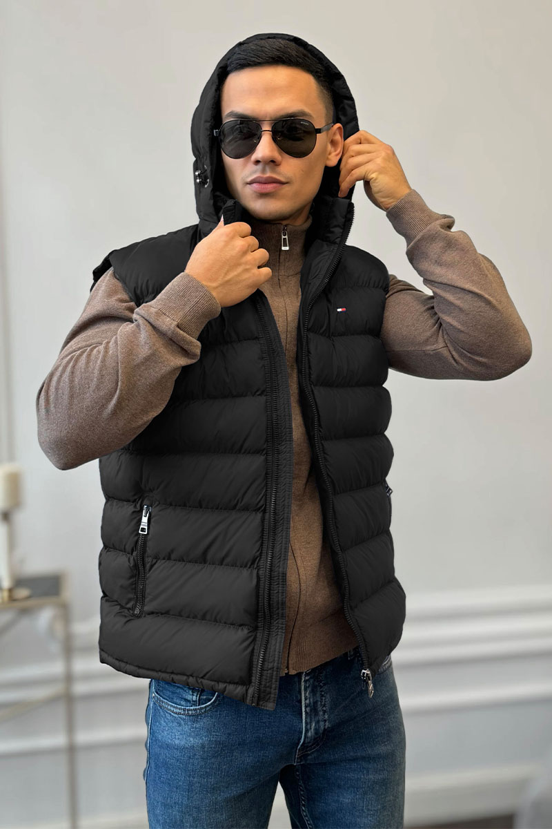 Tommy Hilfiger Чёрный жилет embroidered-logo 