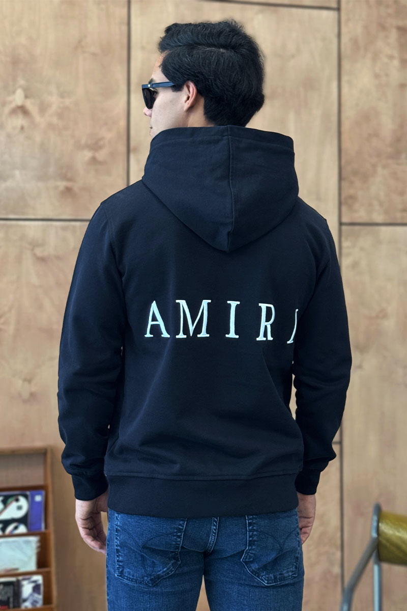 Amiri Мужское чёрное худи M.A. Core embroidered-logo