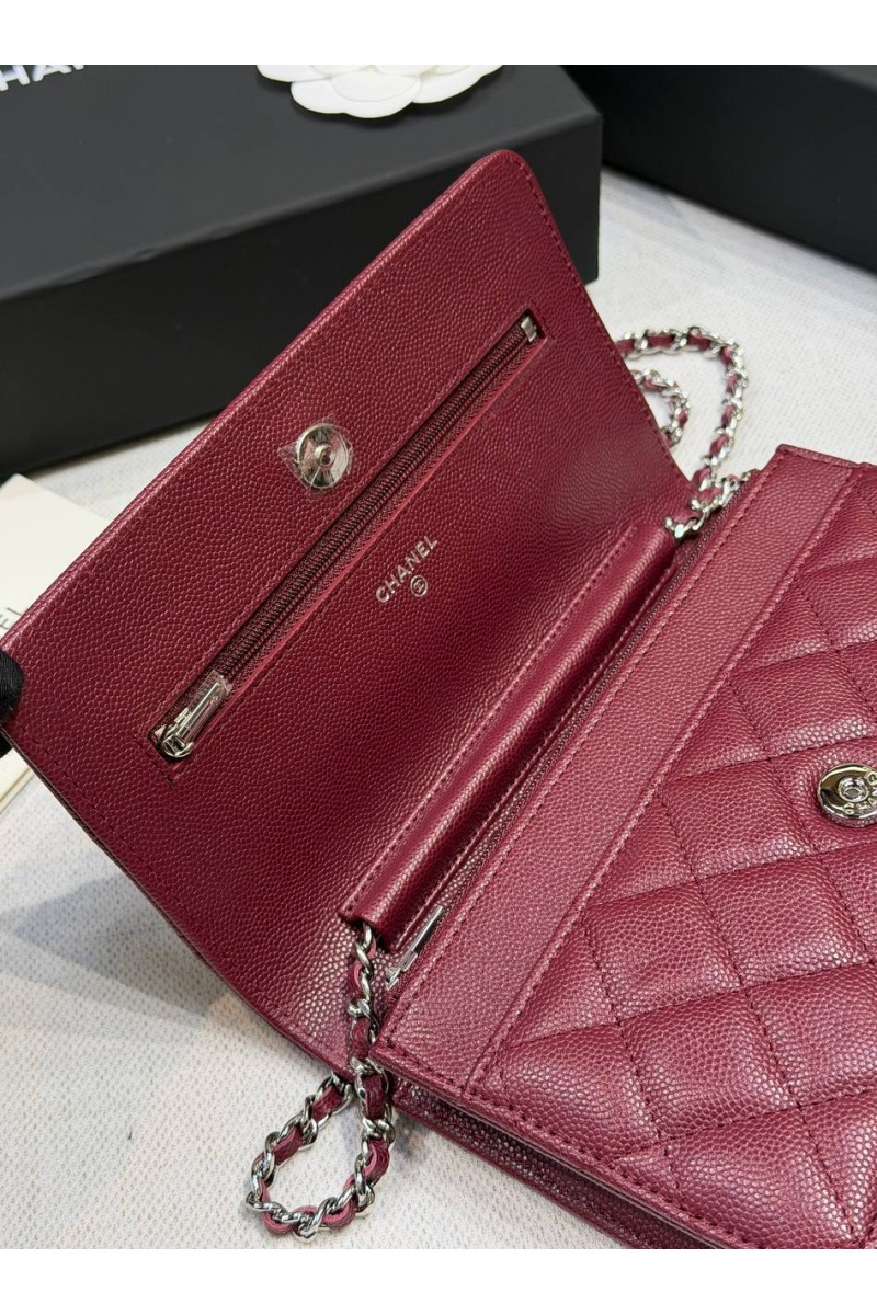 Chаnеl Кожаная сумка Wallet on Chain premium 19x12x4 см