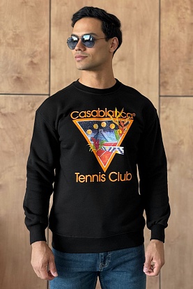Чёрный свитшот tennis club 