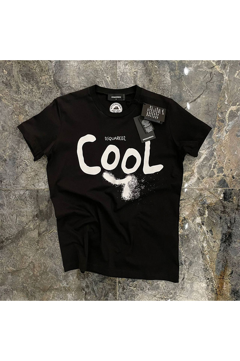 Dsquared2 Чёрная оверсайз футболка Cool-print
