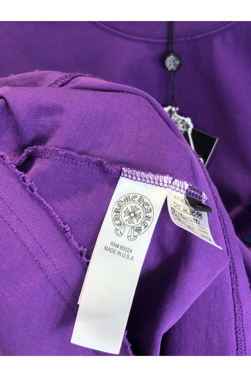 Chrome Hearts Фиолетовая оверсайз футболка Premium