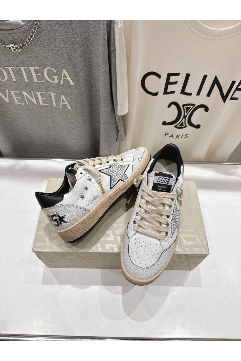 Designer Clothing Женские кожаные кроссовки Golden Goose Super Star premium