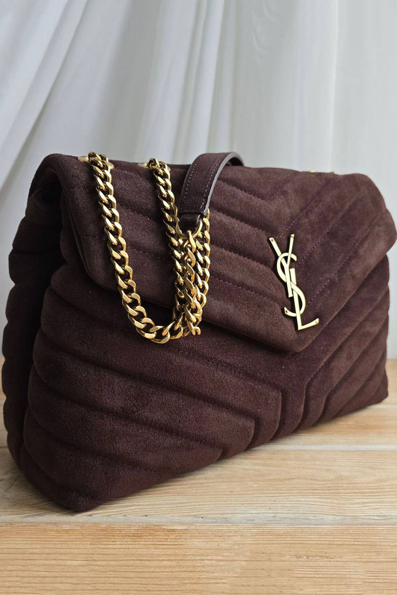 Yves Saint Laurent Замшевая сумка 32x23 см