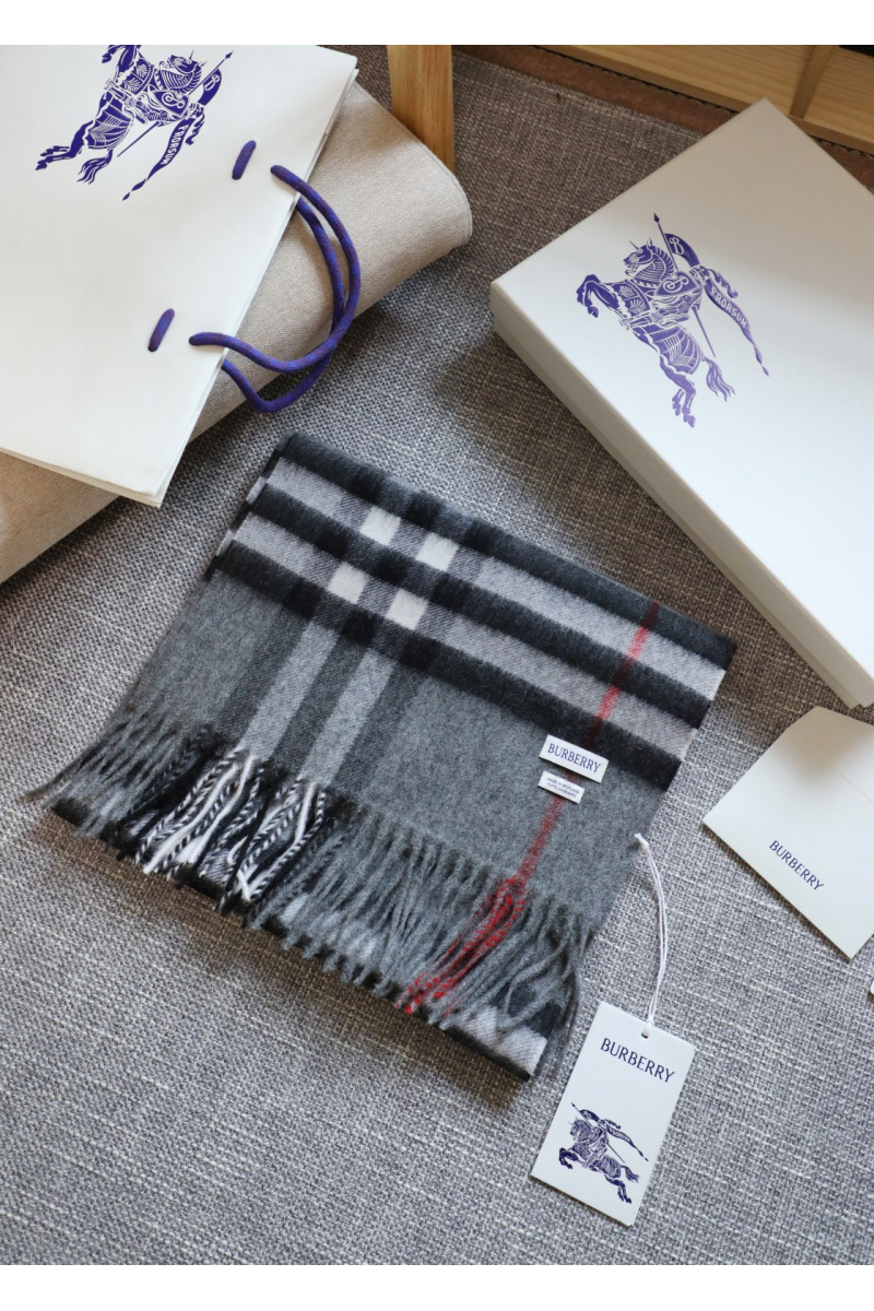 Burberry Шарф two-tone Check premium 168x30 см - Grey
