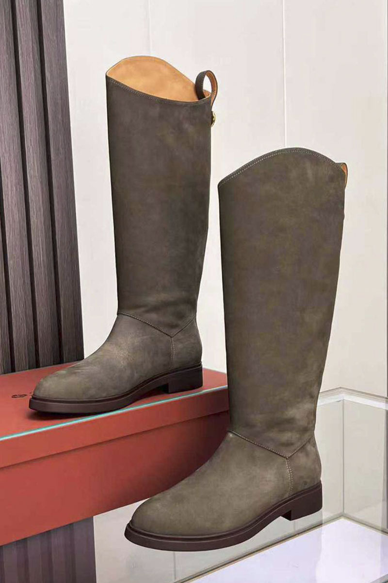 Loro Piana Женские замшевые сапоги premium - Grey
