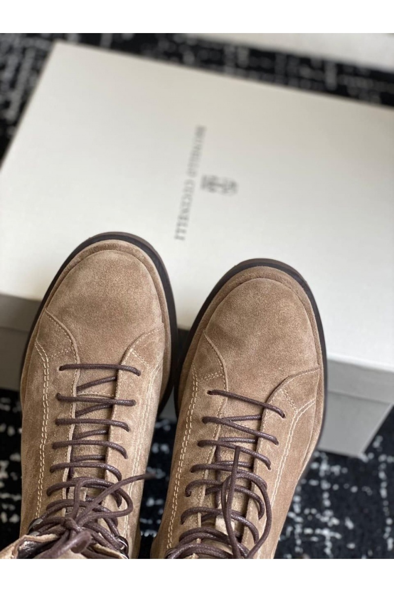 Brunеllо Сuсinеlli Женские замшевые ботинки Premium - Brown