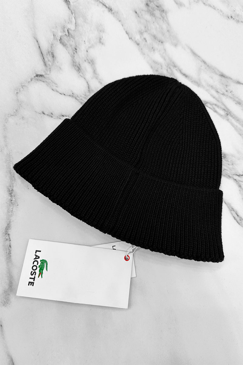 Lacoste Шапка чёрного цвета logo-embroidered