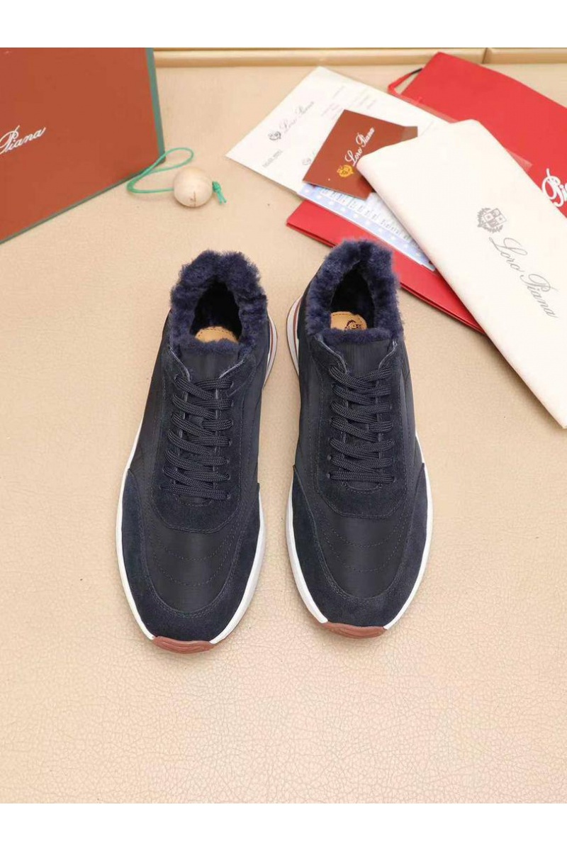 Loro Piana Кроссовки с мехом Week End Walk Evo 