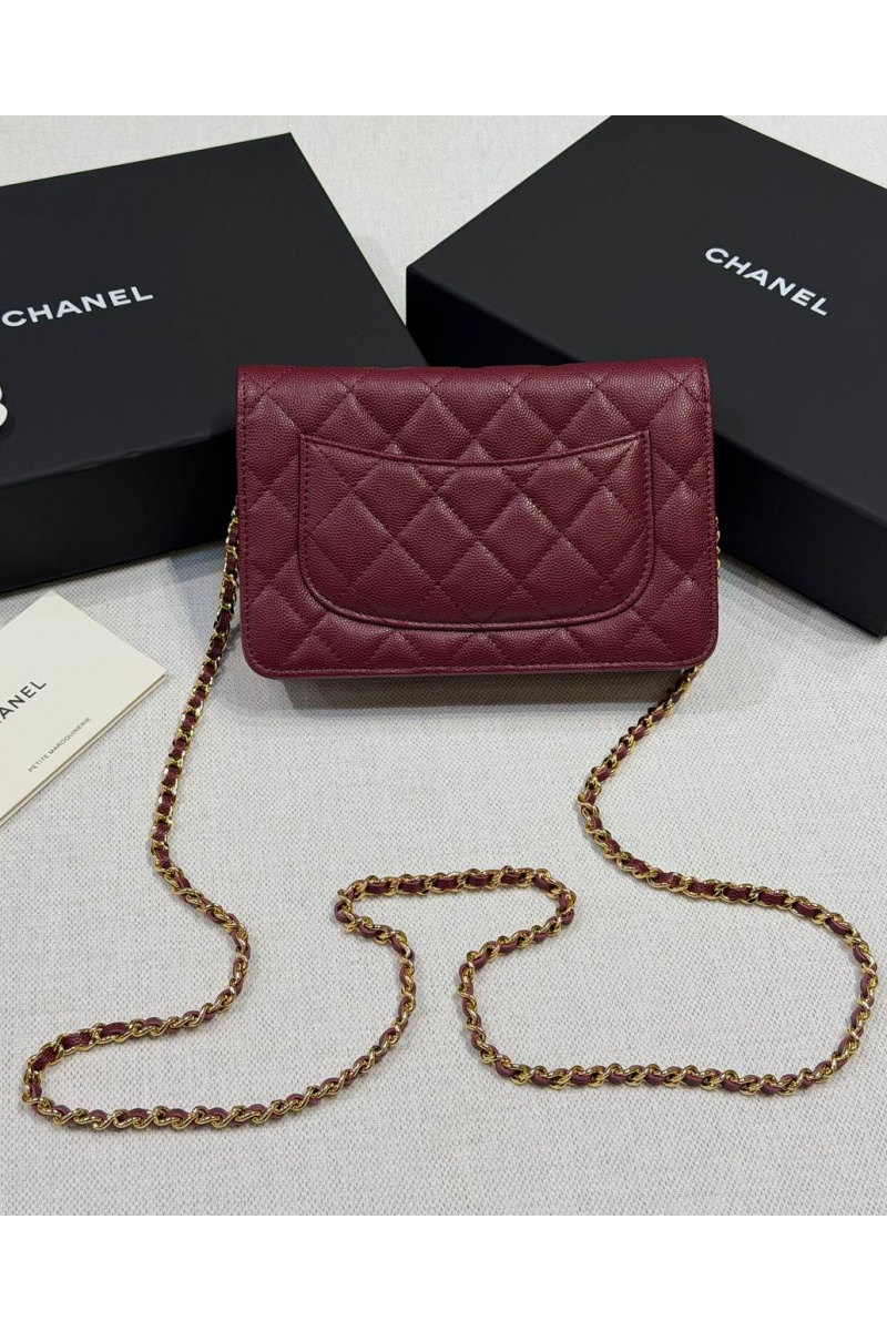Chаnеl Кожаная сумка Wallet on Chain premium 19x12x4 см