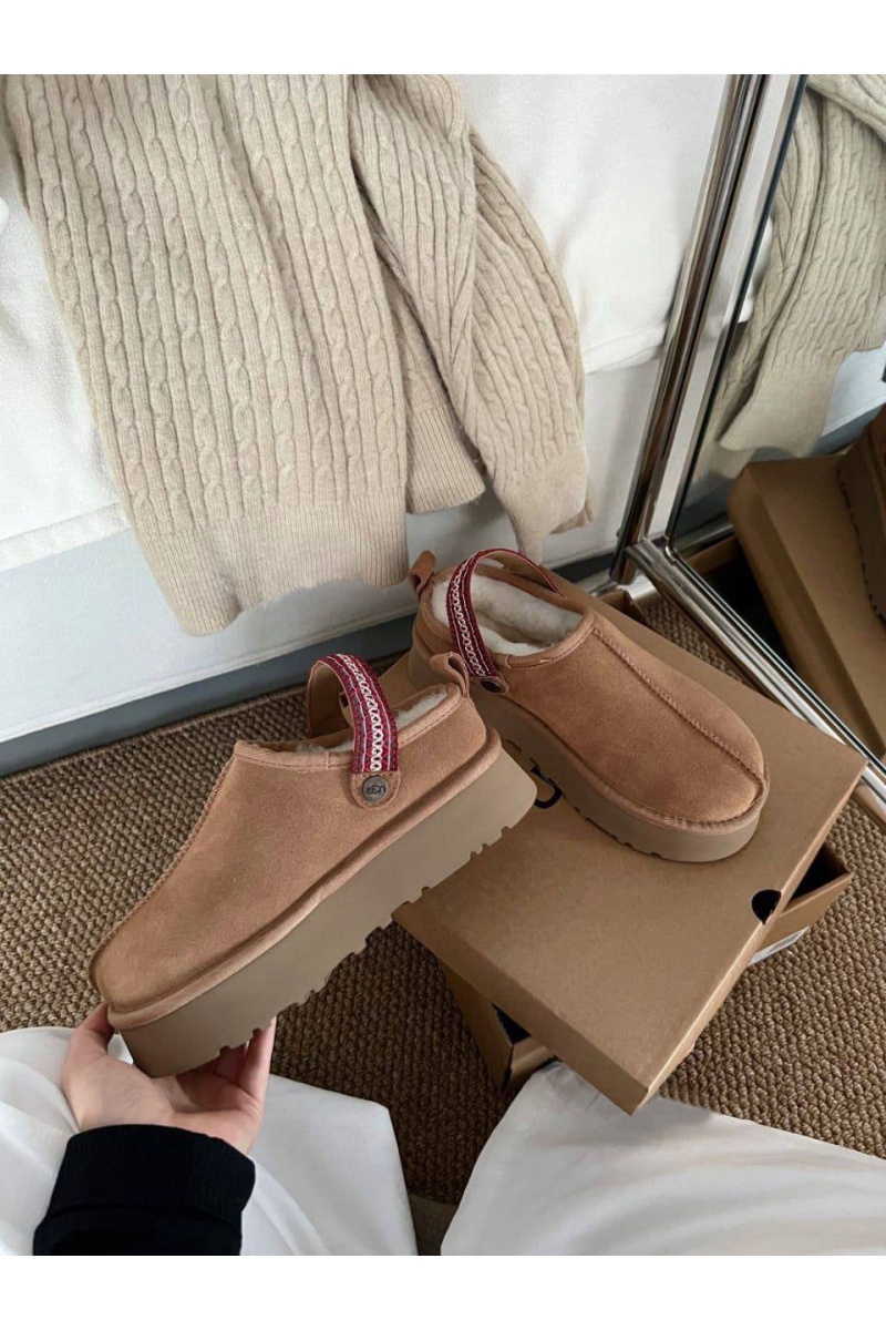 UGG Замшевые женские слиперы с мехом Lanah