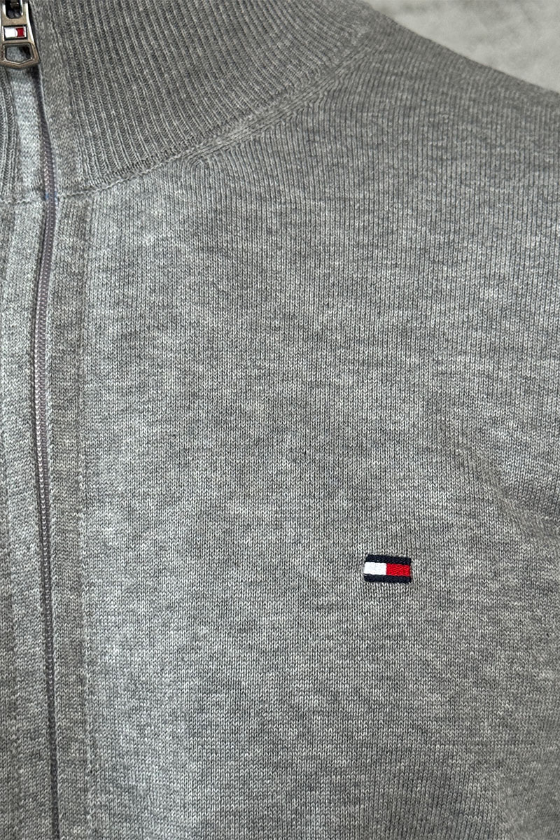 Tommy Hilfiger Кофта на молнии flag embroidery - Grey