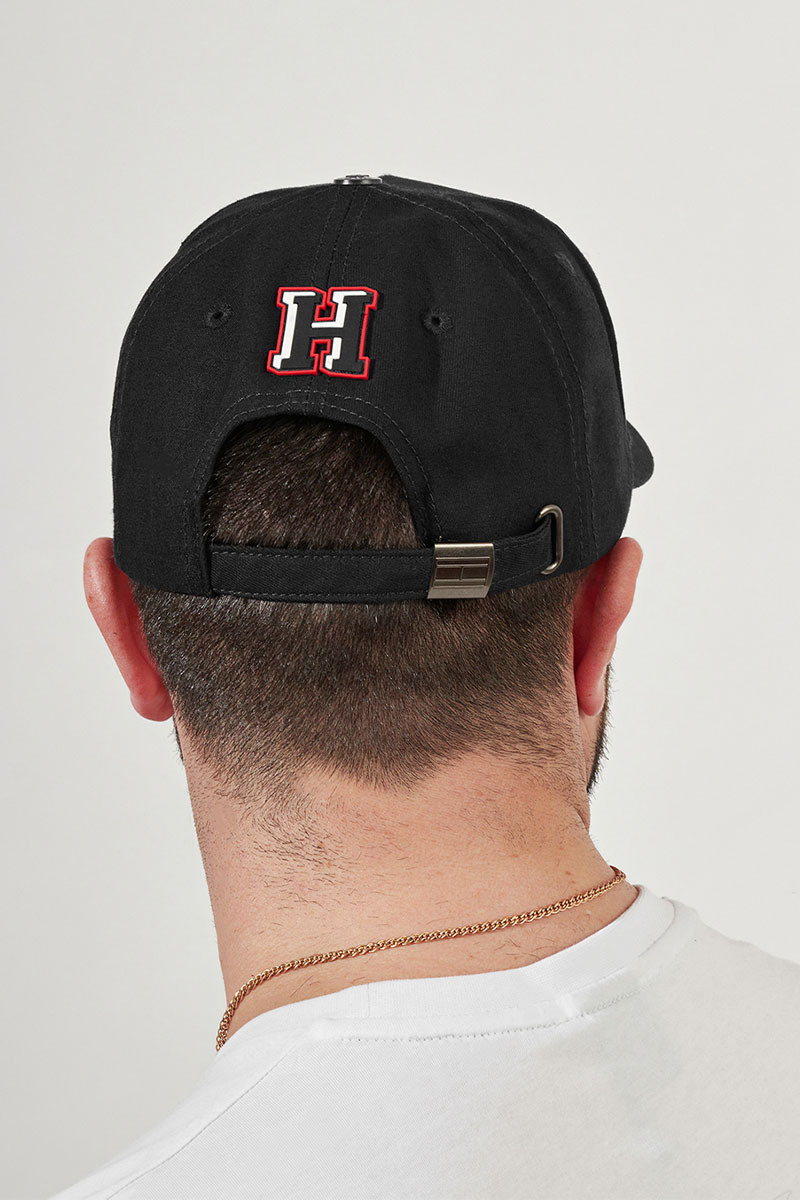 Tommy Hilfiger Мужская чёрная бейсболка logo-embroidered