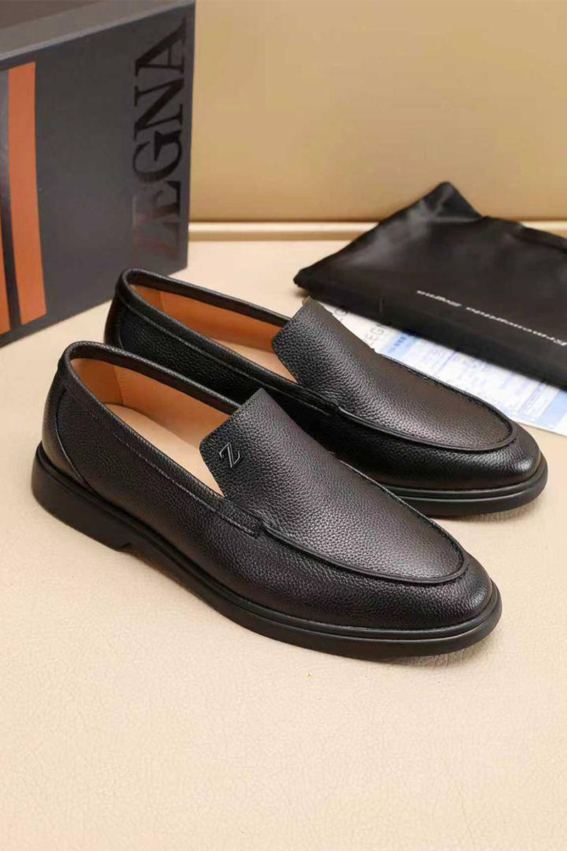 Zegna Мужские кожаные лоферы 