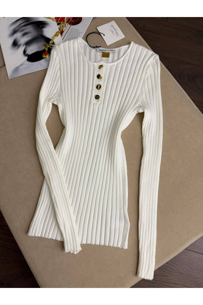Schiaparelli Женский трикотажный лонгслив premium - White