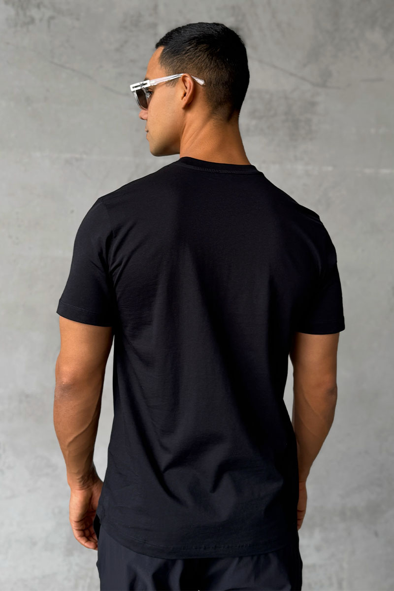 Yves Saint Laurent Мужская футболка logo-embroidered - Black