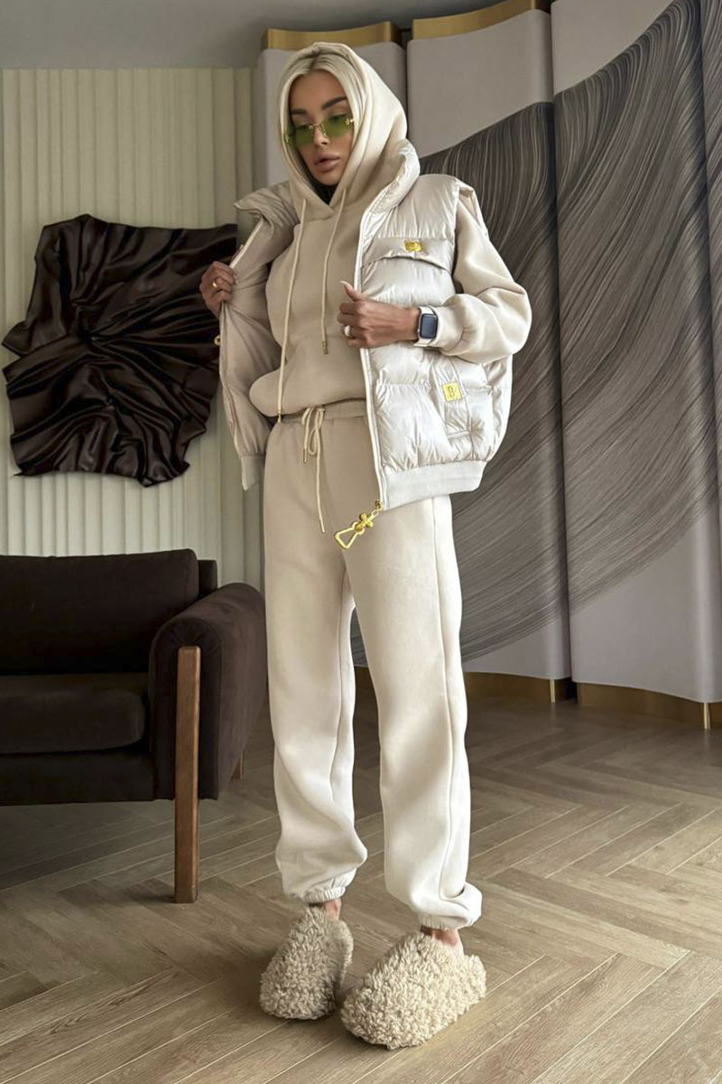 Schiaparelli Женский костюм тройка на флисе Premium - Beige