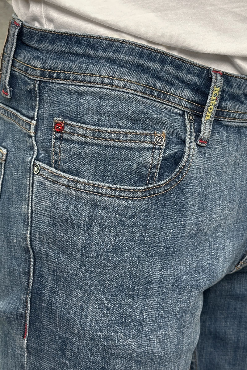 Kiton Мужские синие джинсы 