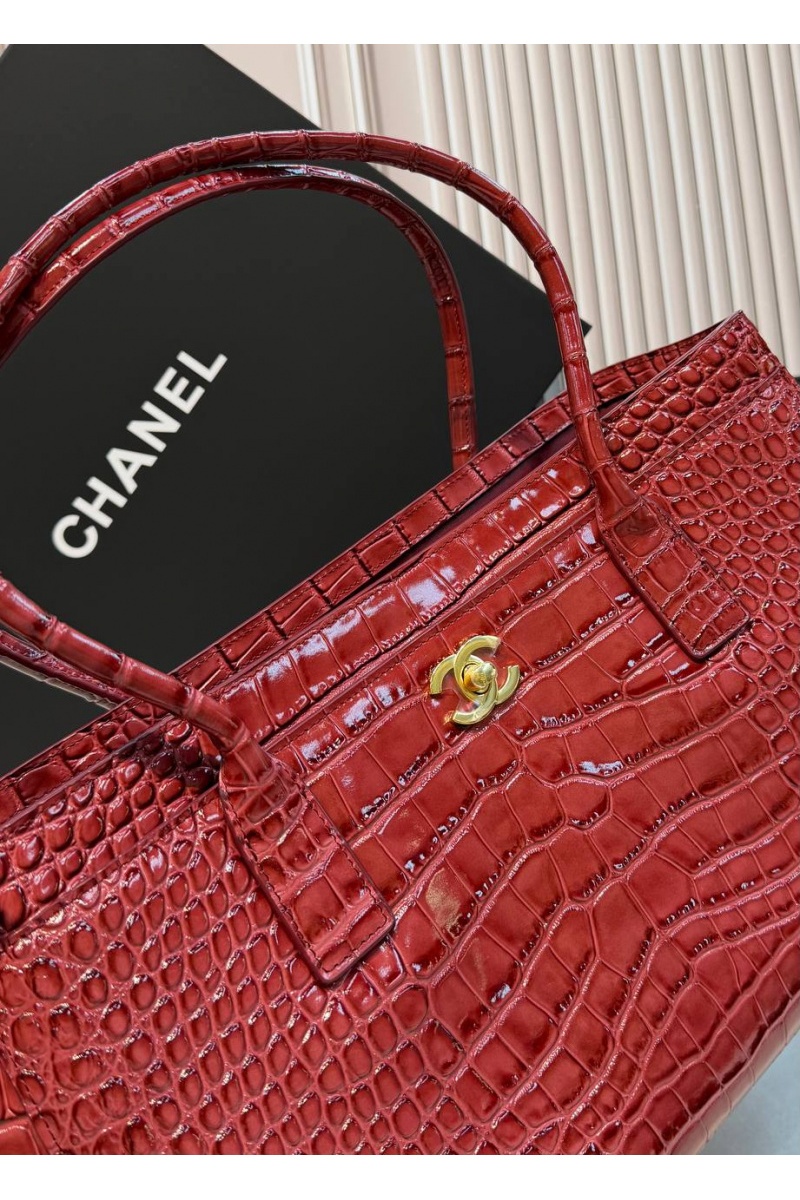 Chаnеl Кожаная сумка Shopping Tote premium 35x19x12 см