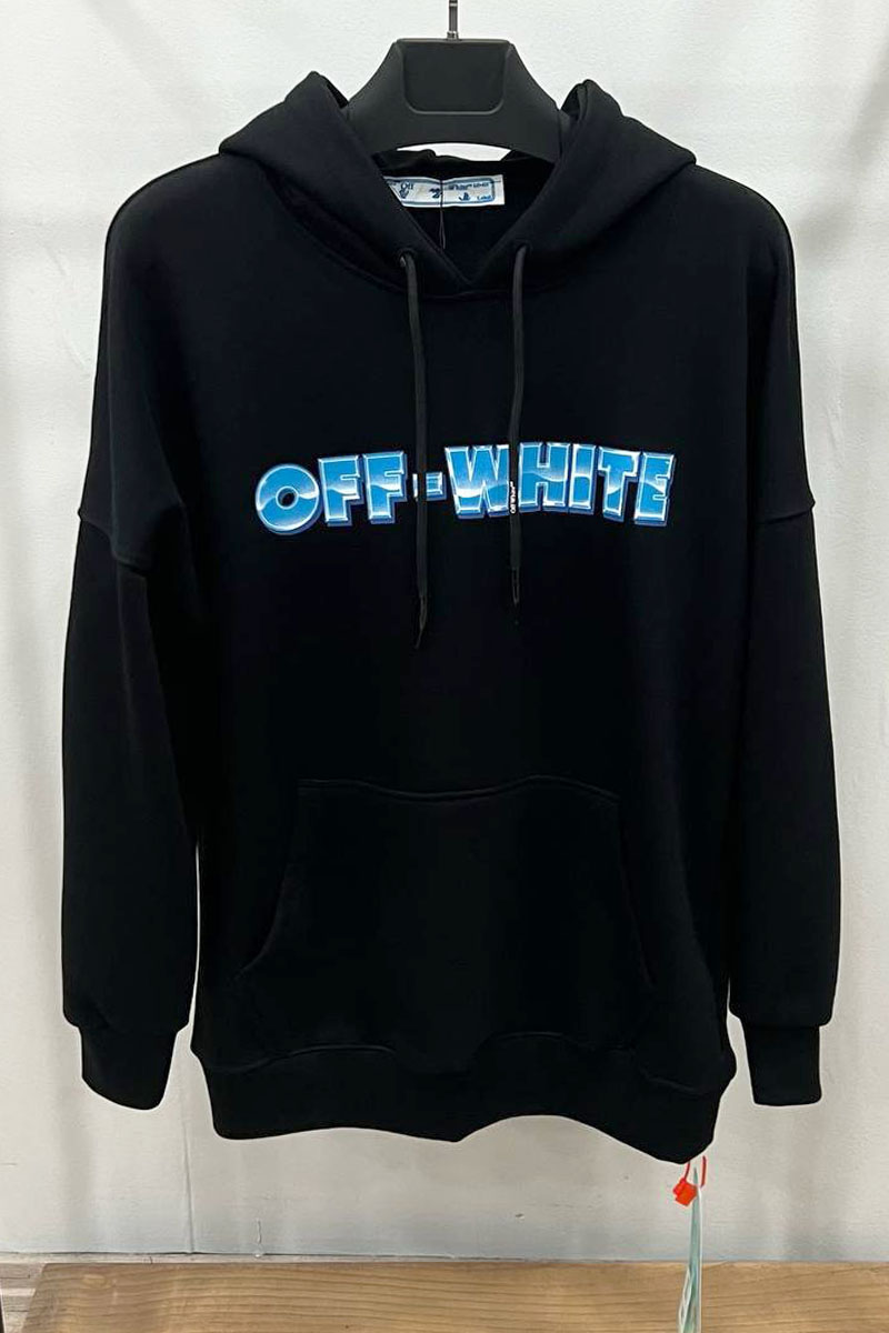 Off-White Чёрное худи Metal Arrow logo-print