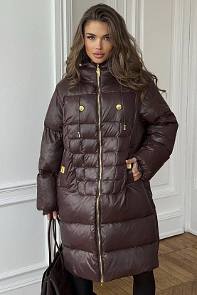 Женский пуховик Premium - Brown