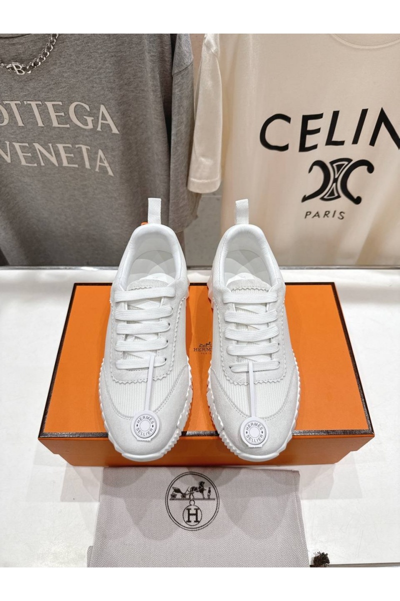 Hermes Женские кроссовки Bouncing  premium - White