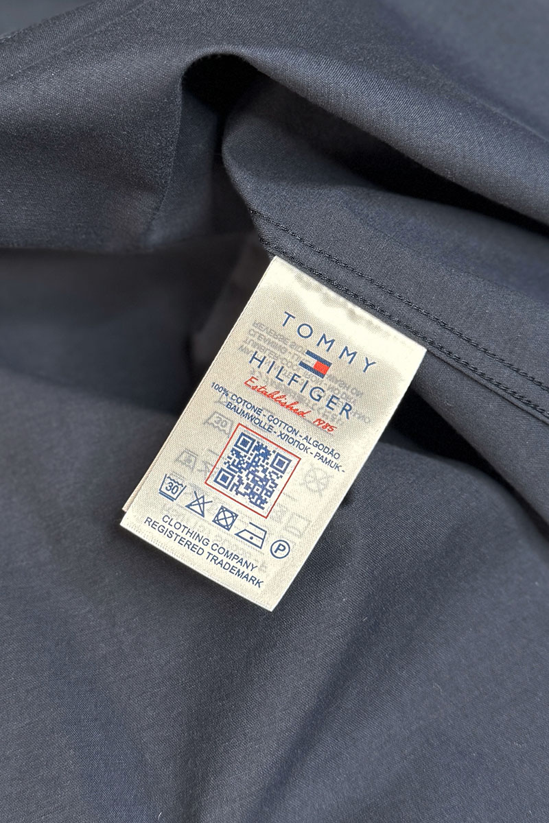 Tommy Hilfiger Мужская рубашка flag embroidery - Navy 