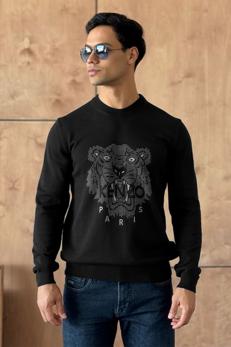 Kenzo Чёрный свитшот Tiger motif