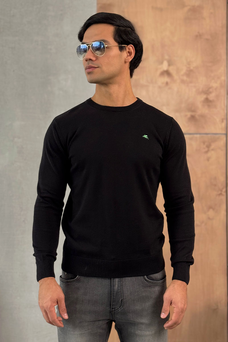 Etro Мужская чёрная кофта logo-embroidered