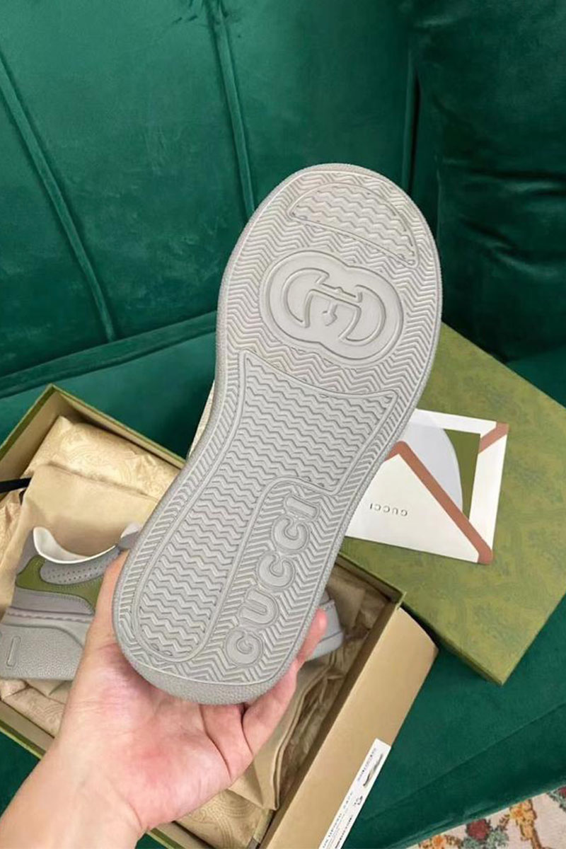 Gucci Мужские кожаные кроссовки - Grey