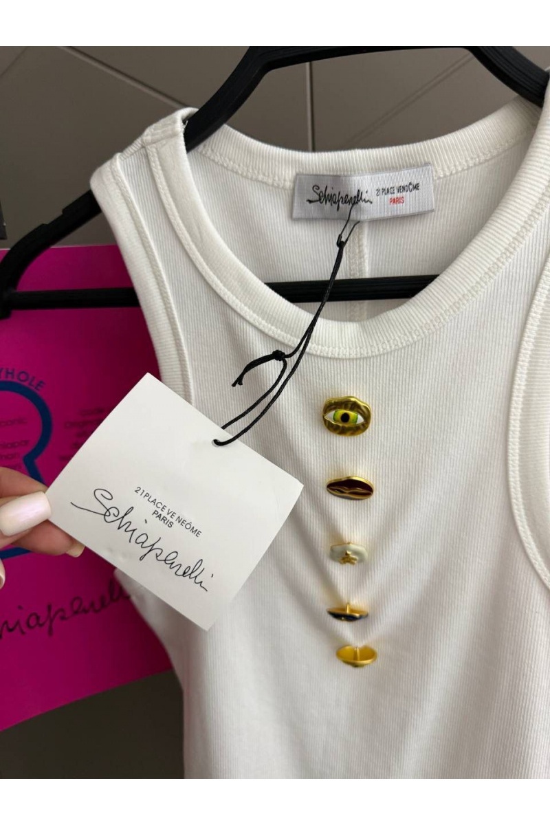 Schiaparelli Женская хлопковая майка premium - White