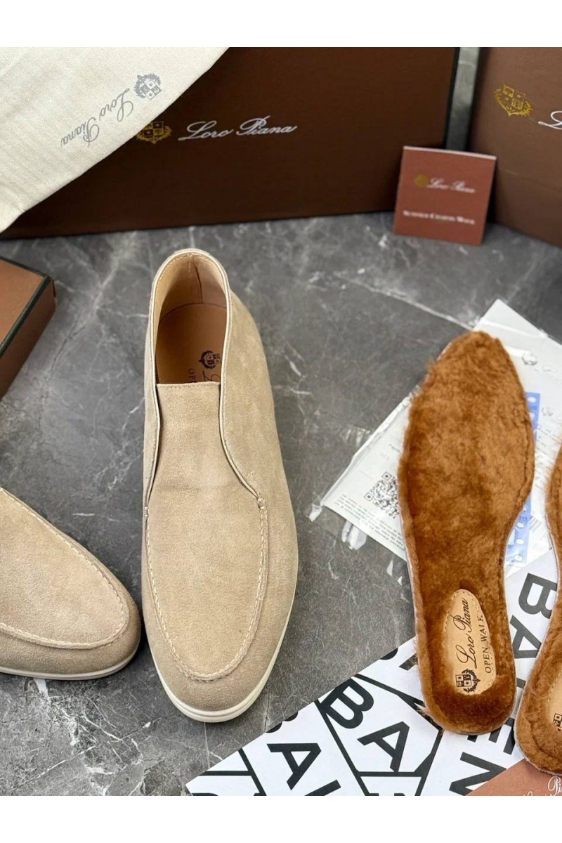 Loro Piana Мужские лоферы с меховой стелькой 