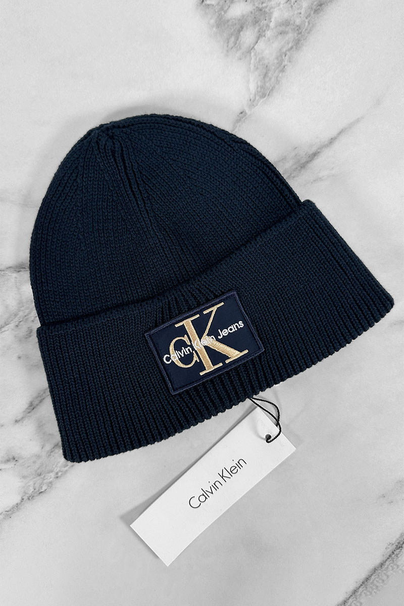 Calvin Klein Синяя шапка monologo patch 