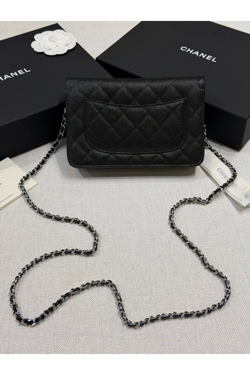 Chаnеl Кожаная сумка Wallet on Chain premium 19x12x4 см