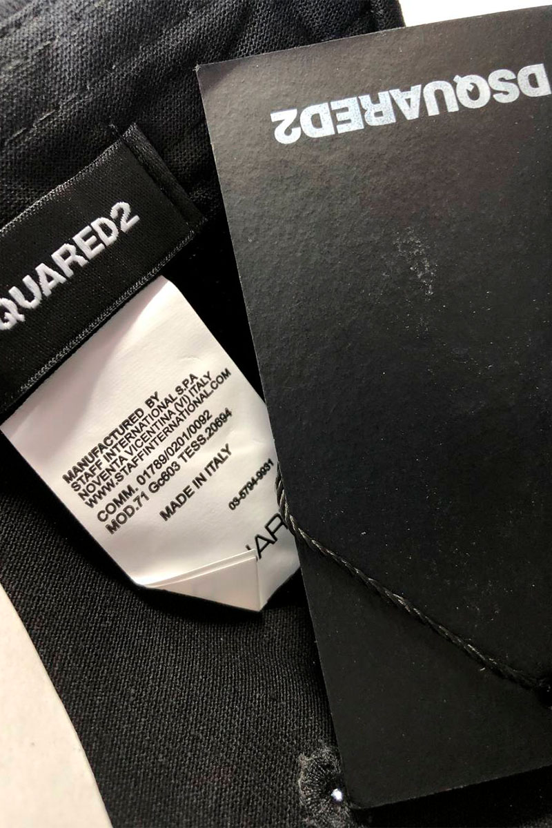 Dsquared2 Мужская чёрная бейсболка Caten Twins