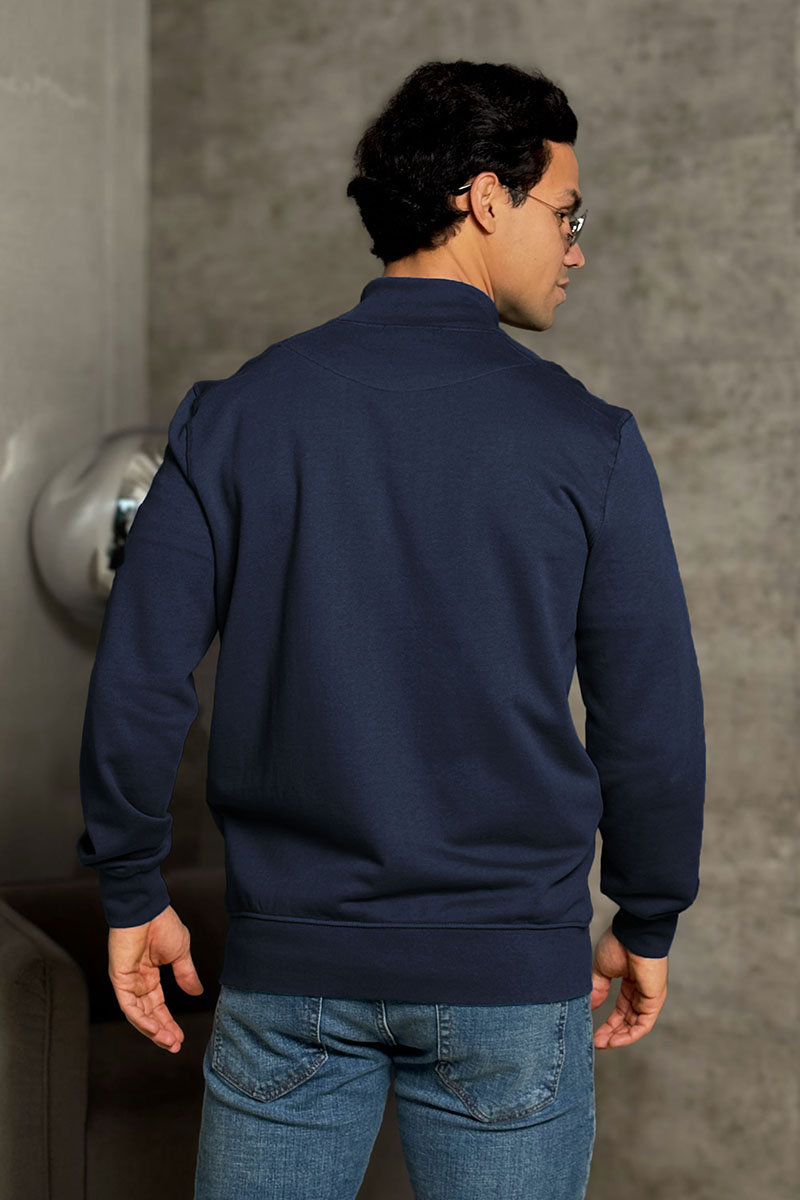 Stone Island Кофта тёмно-синего цвета Zip-Up Compass-patch