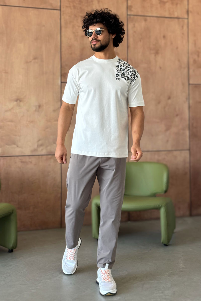 Y-3 Yohji Yamamoto Мужская белая футболка 